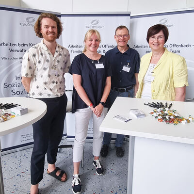 Das Team der Kreisverwaltung Offenbach warb auf der meet@ um die Fachkr�fte von morgen