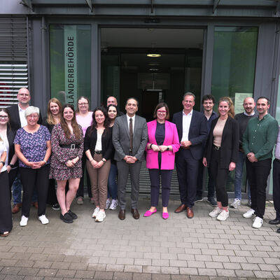 Besuch Staatssekret�rin Manuela Strube: Gruppenfoto