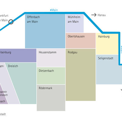 Karte Region Offenbach